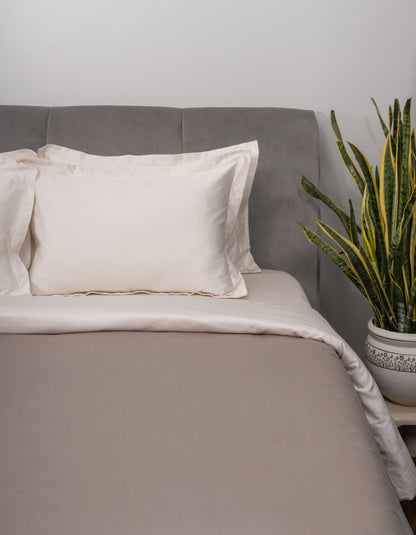 TAUPE & IVORY DUVET COVER